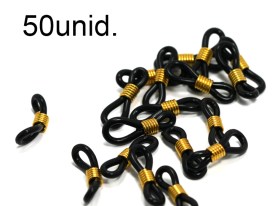 Porta lentes negros con dorado 